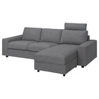 Aktuelle Nackenkissen Angebote bei IKEA in Pforzheim Aktuelles 3er-Sofa mit Récamiere mit breiten Armlehnen mit Nackenkissen/Lejde grau/schwarz mit breiten Armlehnen mit Nackenkissen/Lejde grau/schwarz Angebot bei IKEA in Pforzheim ab 1.034,10 €