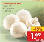 Champignons weiß für 1,69 € bei Netto Marken-Discount im Angebot Champignons weiß im aktuellen Netto Marken-Discount Prospekt
