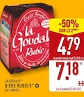 Bière Rubis 5° - La Goudale en promo à 7,18 € chez Aldi Bière Rubis 5° - La Goudale dans le catalogue Aldi