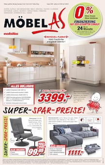 Fernsehsessel im Möbel AS Prospekt "SUPER-SPAR-PREISE!" mit 12 Seiten (Karlsruhe)