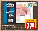 Schweine-Schnitzel im Angebot bei REWE in Jena Schweine-Schnitzel Angebote von Qualitäts Metzgerei Wilhelm Brandenburg bei REWE Jena für 7,90 €
