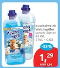 Weichspüler von Kuschelweich für 1,29 € bei budni im Angebot Weichspüler von Kuschelweich im aktuellen budni Prospekt
