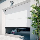 Porte garage sectionnelle moto PRIMO rainures L H.200 x l.240 blanc aspect veiné - FLEXIDOOR dans le catalogue Leroy Merlin