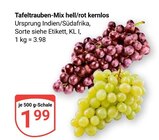 Tafeltrauben-Mix hell/rot kernlos im Angebot bei GLOBUS in Trier Tafeltrauben-Mix hell/rot kernlos Angebote bei GLOBUS Trier für 1,99 €