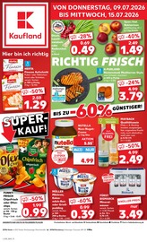 Kaufland Supermarkt Prospekt der aktuellen Woche mit 52 Seiten, gültig von 09.07.2026 bis 15.07.2026, in Tellingstedt und Umgebung Aktueller Kaufland Supermarkt Prospekt in Tellingstedt und Umgebung, "Hier bin ich richtig" mit 52 Seiten, 09.07.2026 - 15.07.2026