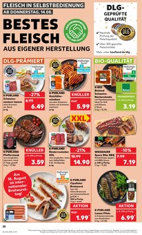 Steak im aktuellen Kaufland Prospekt (Ulm) Steak im Kaufland Prospekt "KNĂśLLER" mit 58 Seiten (Ulm)