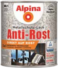 Anti-Rost Metallschutz-Lack Angebote von Alpina bei Sonderpreis Baumarkt Hildesheim für 9,49 €