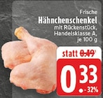 Frische Hähnchenschenkel bei E center im Straßenhaus Prospekt für 0,33 €