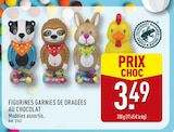 Figurines garnies de dragées au chocolat en promo chez Aldi Le Mans à 3,49 €