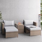 Balkonmöbel-Set Olea Mini 5-teilig Polyrattan Hellgrau Angebot in Helmsdorf Balkonmöbel-Set Olea Mini 5-teilig Polyrattan Hellgrau im aktuellen Prospekt bei OBI in Helmsdorf
