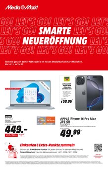 Handy im MediaMarkt Saturn Prospekt "SMARTE NEUERÖFFNUNG" mit 8 Seiten (München)