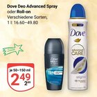 Deo Advanced Spray Angebote von Dove bei GLOBUS Jena für 2,49 €