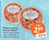 Pizza Lorenzo im aktuellen tegut Prospekt für 2,99 €