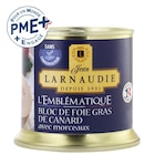 Bloc de foie gras de canard L'Emblématique - JEAN LARNAUDIE - Carrefour à Roubaix Bloc de foie gras de canard L'Emblématique - JEAN LARNAUDIE en promo chez Carrefour Roubaix à 19,79 €