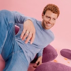 Pull col rond manches longues bleu gris homme en promo chez La Halle Pull col rond manches longues bleu gris homme dans le catalogue La Halle