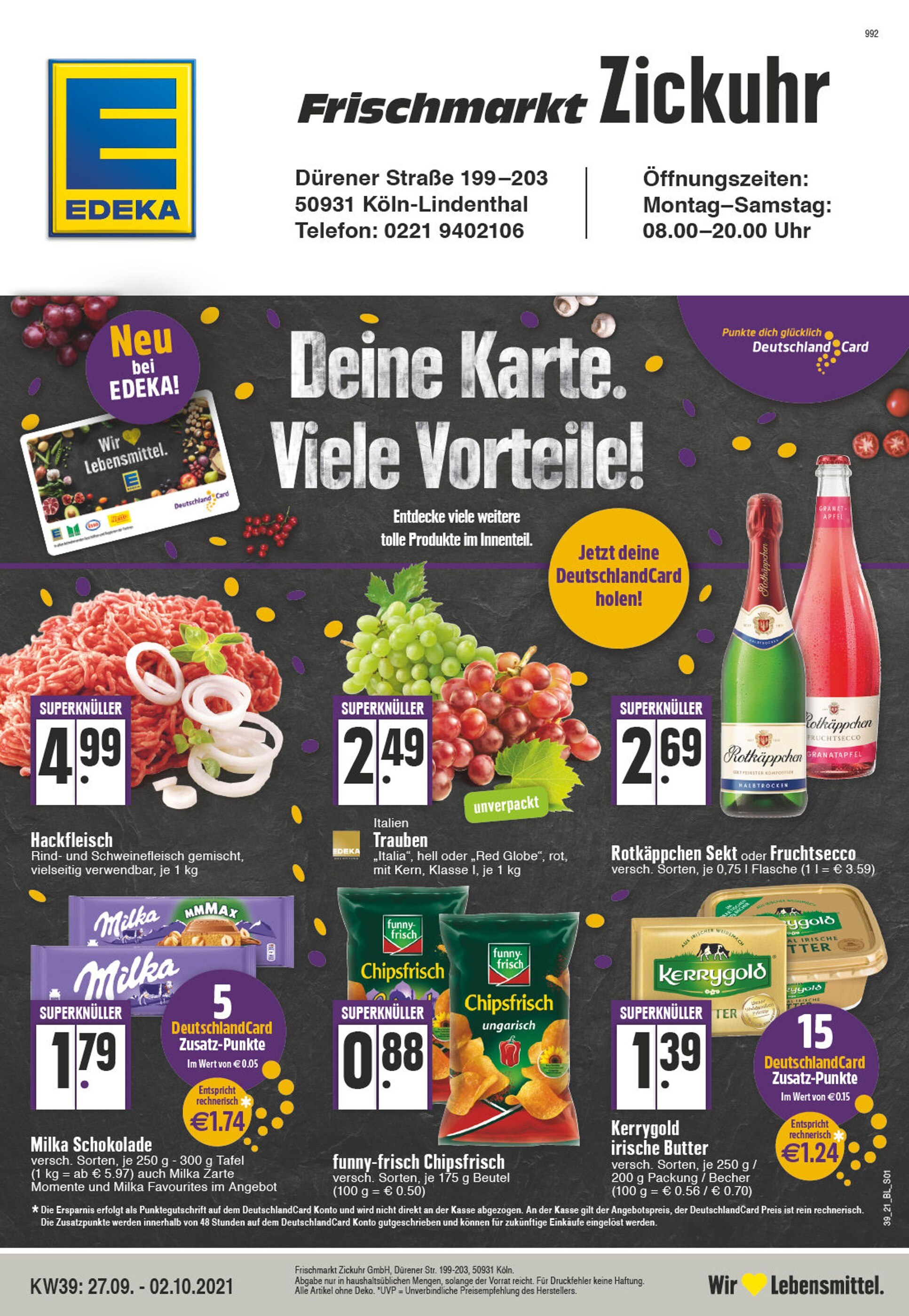 EDEKA Prospekt für Köln mit 32 Seiten EDEKA Prospekt für Köln: "Aktuelle Angebote", 32 Seiten, 27.09.2021 - 02.10.2021