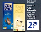Helle Schokolade im ALDI SÜD Prospekt Helle Schokolade von MOSER ROTH im aktuellen ALDI SÜD Prospekt für 2,29 €
