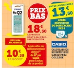 Calculatrice scientifique FX92 Collège - Casio en promo chez Super U Calculatrice scientifique FX92 Collège - Casio dans le catalogue Super U