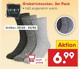 Aktuelles Grobstricksocken, 3er Pack Angebot bei Netto Marken-Discount in Wuppertal ab 6,99 €