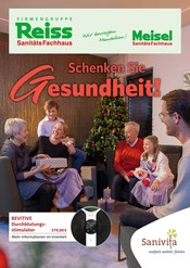 Aktueller SanitätsFachhaus Reiss GmbH Sanitätshaus Prospekt in Schierling und Umgebung, "Schenken Sie Gesundheit!" mit 6 Seiten, 13.11.2024 - 31.01.2025