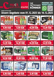 Aktueller Nuck Getränke Getränkemärkte Prospekt in Rabenau und Umgebung, "DIE GETRÄNKEKÖNNER" mit 2 Seiten, 01.12.2025 - 14.12.2025