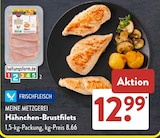 Hähnchen-Brustfilets im ALDI SÜD Prospekt Hähnchen-Brustfilets von MEINE METZGEREI im aktuellen ALDI SÜD Prospekt für 12,99 €