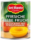 Pfirsiche Halbe Frucht oder Pfirsiche Schnitten gezuckert, 500-g-Abtropfgew. von Del Monte im aktuellen REWE Prospekt für 2,99 €