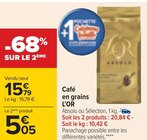 Café en grains - L'OR en promo à 5,05 € chez Carrefour Café en grains - L'OR dans le catalogue Carrefour