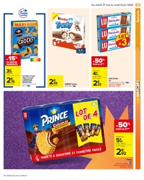 Prix et réduction Kinder dans le prospectus Carrefour en cours Offre Kinder dans le catalogue Carrefour du moment à la page 35