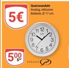Quarzwanduhr Angebote von Pregoo bei GLOBUS Oberursel für 5,00 €