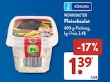 Fleischsalat von Wonnemeyer im aktuellen ALDI SÜD Prospekt für 1,39 €