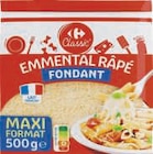 Emmental râpé fondant 29 % M.G. - CARREFOUR CLASSIC dans le catalogue Carrefour