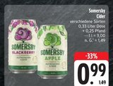 Cider im Angebot bei E center in Jena Cider Angebote von Somersby bei E center Jena für 0,99 €