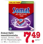 Spülmaschinentabs im Angebot bei E center in Offenbach Spülmaschinentabs Angebote von Somat bei E center Offenbach für 7,49 €