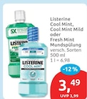 Mundspülung von Listerine für 3,49 € bei budni im Angebot Mundspülung von Listerine im aktuellen budni Prospekt