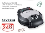 Waffelautomat WA2103 im Angebot bei GLOBUS in Altenburg Waffelautomat WA2103 Angebote von SEVERIN bei GLOBUS Altenburg für 24,99 €