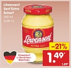 Senf Extra Scharf von Löwensenf für 1,49 € bei Netto Marken-Discount im Angebot Senf Extra Scharf von Löwensenf im aktuellen Netto Marken-Discount Prospekt