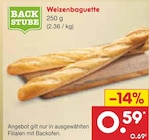 Weizenbaguette im Angebot bei Netto Marken-Discount in Borken Weizenbaguette Angebote von BACKSTUBE bei Netto Marken-Discount Borken für 0,59 €