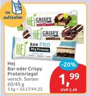 Crispy Protein Bar Chocolate Raspberry von Hej im aktuellen budni Prospekt