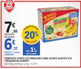 Compotes Coupelles Panachées Sans Sucres Ajoutés X32 - DOUCEUR DU VERGER à 6,32 € dans le catalogue E.Leclerc