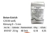 Beton-Estrich für 4,55 € bei Holz Possling im Angebot Beton-Estrich im aktuellen Holz Possling Prospekt