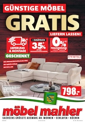 Aktueller Möbel Mahler Siebenlehn Möbel & Einrichtung Prospekt in Mühlau und Umgebung, "GÜNSTIGE MÖBEL GRATIS LIEFERN LASSEN!" mit 16 Seiten, 15.04.2026 - 05.05.2026