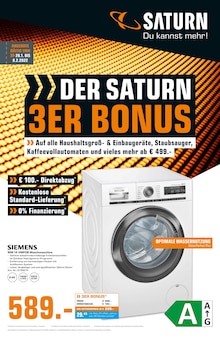 Saturn Prospekt für Kleve, Niederrhein: DER SATURN 3ER BONUS, 13 Seiten, 26.01.2022 - 08.02.2022