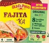 Kit fajita original - OLD EL PASO en promo à 3,35 € chez Intermarché Kit fajita original - OLD EL PASO dans le catalogue Intermarché