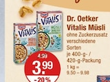 Vitalis Müsli von Dr. Oetker im aktuellen V-Markt Prospekt für 3,99 €