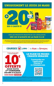 Prospectus Super U de la semaine "la beauté À PRIX BAS" avec 2 pages, valide du 18/03/2025 au 30/03/2025 pour Champdeniers-Saint-Denis et alentours