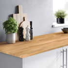 Plan de travail l.180 cm chêne massif en promo chez Brico Dépôt Bordeaux à 89,00 €