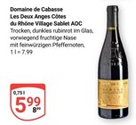 Les Deux Anges Côtes du Rhône Village Sablet AOC von Domaine de Cabasse im aktuellen GLOBUS Prospekt