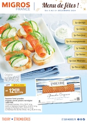 Catalogue Supermarchés Migros France en cours à Bons-en-Chablais et alentours, "Menu de fêtes !", 16 pages, 03/12/2024 - 31/12/2024