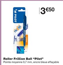 Frixion Pilot Roller effaçable Frixion Ball bleu - prix pas cher